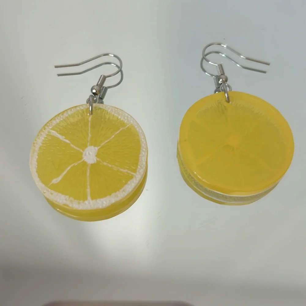 🍋🥂 Host Pick 🥂 New Transluscent Citrus Slices Earrings - Picture 6 of 10